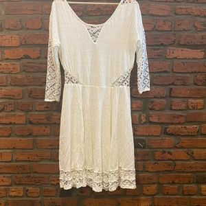Free people crochet cut out dress